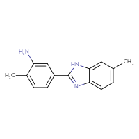 Chemical structure of 2-methyl-5-(6-methyl-1H-1,3-benzodiazol-2-yl)aniline - CSSB00000552015