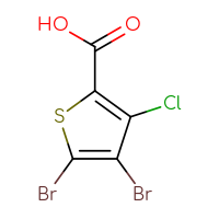 Chemical structure of 4,5-dibromo-3-chlorothiophene-2-carboxylic acid - CSSB00011072644