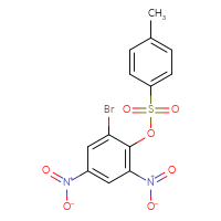 Chemical structure of 2-bromo-4,6-dinitrophenyl 4-methylbenzene-1-sulfonate - CSSB21432510747