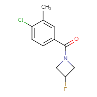 Chemical structure of 1-(4-chloro-3-methylbenzoyl)-3-fluoroazetidine - CSSB00071976700