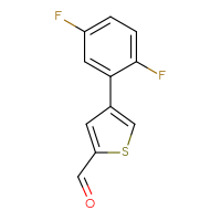 Chemical structure of 4-(2,5-difluorophenyl)thiophene-2-carbaldehyde - CSSB00102716370