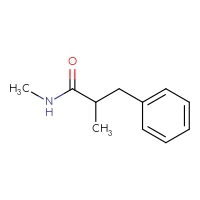 Chemical structure of N,2-dimethyl-3-phenylpropanamide - CSSB00000071945
