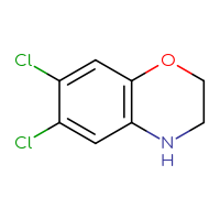 Chemical structure of 6,7-dichloro-3,4-dihydro-2H-1,4-benzoxazine - CSSB00000724053