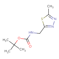 Chemical structure of tert-butyl N-[(5-methyl-1,3,4-thiadiazol-2-yl)methyl]carbamate - CSSB00016209905