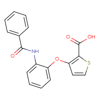 Chemical structure of 3-(2-benzamidophenoxy)thiophene-2-carboxylic acid - CSSB00025731016