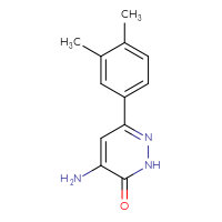 Chemical structure of 4-amino-6-(3,4-dimethylphenyl)-2,3-dihydropyridazin-3-one - CSSB00010221754