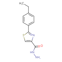 Chemical structure of 2-(4-ethylphenyl)-1,3-thiazole-4-carbohydrazide - CSSB00000705575