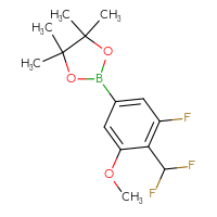 Chemical structure of 2-[4-(difluoromethyl)-3-fluoro-5-methoxyphenyl]-4,4,5,5-tetramethyl-1,3,2-dioxaborolane - CSSB06256046746