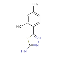 Chemical structure of 5-(2,4-dimethylphenyl)-1,3,4-thiadiazol-2-amine - CSSB00000744468