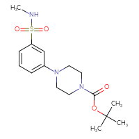 Chemical structure of tert-butyl 4-[3-(methylsulfamoyl)phenyl]piperazine-1-carboxylate - CSSB07401574941