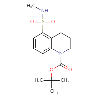 Chemical structure of tert-butyl 5-(methylsulfamoyl)-1,2,3,4-tetrahydroquinoline-1-carboxylate - CSSB21043418562