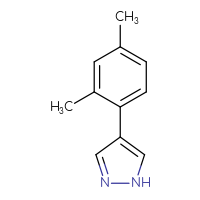 Chemical structure of 4-(2,4-dimethylphenyl)-1H-pyrazole - CSSB00009836010