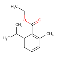 Chemical structure of ethyl 2-methyl-6-(propan-2-yl)benzoate - CSSB00010230139
