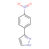 Chemical structure of 3-(4-nitrophenyl)-1H-pyrazole - CSSB00011219735