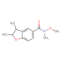 Chemical structure of N-methoxy-N,2,3-trimethyl-2,3-dihydro-1-benzofuran-5-carboxamide - CSSB01045818351