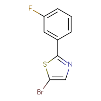 Chemical structure of 5-bromo-2-(3-fluorophenyl)-1,3-thiazole - CSSB00010255681