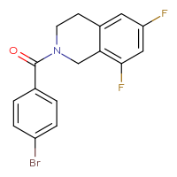 Chemical structure of 2-(4-bromobenzoyl)-6,8-difluoro-1,2,3,4-tetrahydroisoquinoline - CSSB02074688548