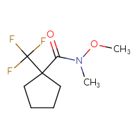 Chemical structure of N-methoxy-N-methyl-1-(trifluoromethyl)cyclopentane-1-carboxamide - CSSB00158706184