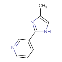 Chemical structure of 3-(4-methyl-1H-imidazol-2-yl)pyridine - CSSB00011999244