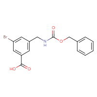 Chemical structure of 3-({[(benzyloxy)carbonyl]amino}methyl)-5-bromobenzoic acid - CSSB06728120582