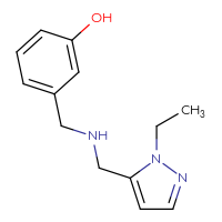 Chemical structure of 3-({[(1-ethyl-1H-pyrazol-5-yl)methyl]amino}methyl)phenol - CSSB00025815032