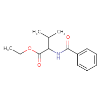 Chemical structure of ethyl 3-methyl-2-(phenylformamido)butanoate - CSSB00132314842