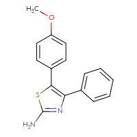 Chemical structure of 5-(4-methoxyphenyl)-4-phenyl-1,3-thiazol-2-amine - CSSB00160741313
