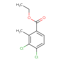 Chemical structure of ethyl 3,4-dichloro-2-methylbenzoate - CSSB00015542076