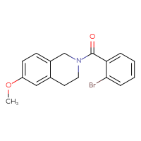 Chemical structure of 2-(2-bromobenzoyl)-6-methoxy-1,2,3,4-tetrahydroisoquinoline - CSSB02074080266