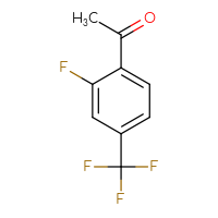 Chemical structure of 1-[2-fluoro-4-(trifluoromethyl)phenyl]ethan-1-one - CSSB00000036344