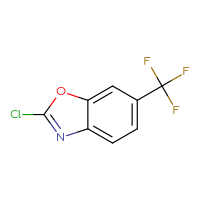 Chemical structure of 2-chloro-6-(trifluoromethyl)-1,3-benzoxazole - CSSB00010134262