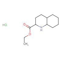 Chemical structure of ethyl decahydroquinoline-2-carboxylate hydrochloride - CSSB21043403095