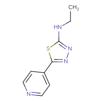 Chemical structure of N-ethyl-5-(pyridin-4-yl)-1,3,4-thiadiazol-2-amine - CSSB00000185241