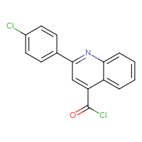 Chemical structure of 2-(4-chlorophenyl)quinoline-4-carbonyl chloride - CSSB00020596646