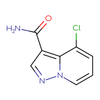 Chemical structure of 4-chloropyrazolo[1,5-a]pyridine-3-carboxamide - CSSB01991031956