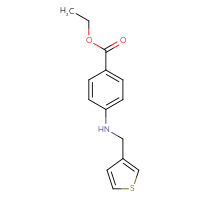 Chemical structure of ethyl 4-{[(thiophen-3-yl)methyl]amino}benzoate - CSSB00000421892
