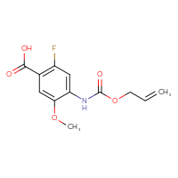 Chemical structure of 2-fluoro-5-methoxy-4-{[(prop-2-en-1-yloxy)carbonyl]amino}benzoic acid - CSSB03496557931