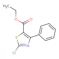 Chemical structure of ethyl 2-chloro-4-phenyl-1,3-thiazole-5-carboxylate - CSSB00025742201