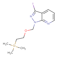 Chemical structure of 3-iodo-1-{[2-(trimethylsilyl)ethoxy]methyl}-1H-pyrazolo[3,4-b]pyridine - CSSB06633788903