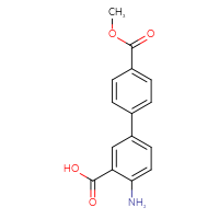 Chemical structure of 4-amino-4'-(methoxycarbonyl)-[1,1'-biphenyl]-3-carboxylic acid - CSSB03245151826