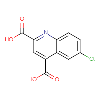 Chemical structure of 6-chloroquinoline-2,4-dicarboxylic acid - CSSB00121573565