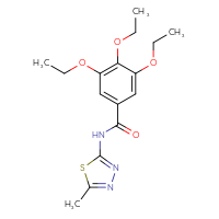 Chemical structure of 3,4,5-triethoxy-N-(5-methyl-1,3,4-thiadiazol-2-yl)benzamide - CSSB00046240905