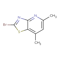 Chemical structure of 2-bromo-5,7-dimethyl-[1,3]thiazolo[4,5-b]pyridine - CSSB06428424104