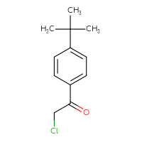 Chemical structure of 1-(4-tert-butylphenyl)-2-chloroethan-1-one - CSSB00000183378