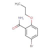 Chemical structure of 5-bromo-2-propoxybenzamide - CSSB00043319050