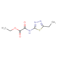 Chemical structure of ethyl [(5-ethyl-1,3,4-thiadiazol-2-yl)carbamoyl]formate - CSSB00011204636
