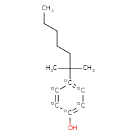 Chemical structure of 4-(2-methylheptan-2-yl)(1,2,3,4,5,6-¹³C₆)phenol - CSSB20963199226
