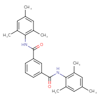 Chemical structure of N1,N3-bis(2,4,6-trimethylphenyl)benzene-1,3-dicarboxamide - CSSB00046150416