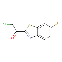 Chemical structure of 2-chloro-1-(6-fluoro-1,3-benzothiazol-2-yl)ethan-1-one - CSSB00010253360