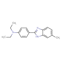 Chemical structure of N,N-diethyl-4-(6-methyl-1H-1,3-benzodiazol-2-yl)aniline - CSSB00160314178